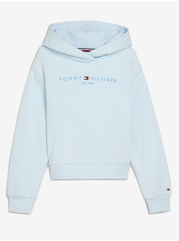 Tommy Hilfiger Light blue girls' hoodie Tommy Hilfiger - Girls