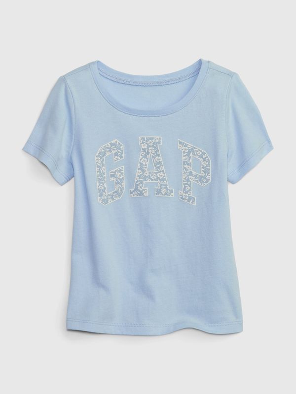 GAP Light blue girls' T-shirt with GAP logo