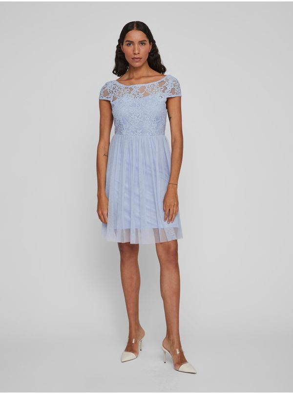 Vila Light blue lady dress with lace VILA Ulcricana - Ladies