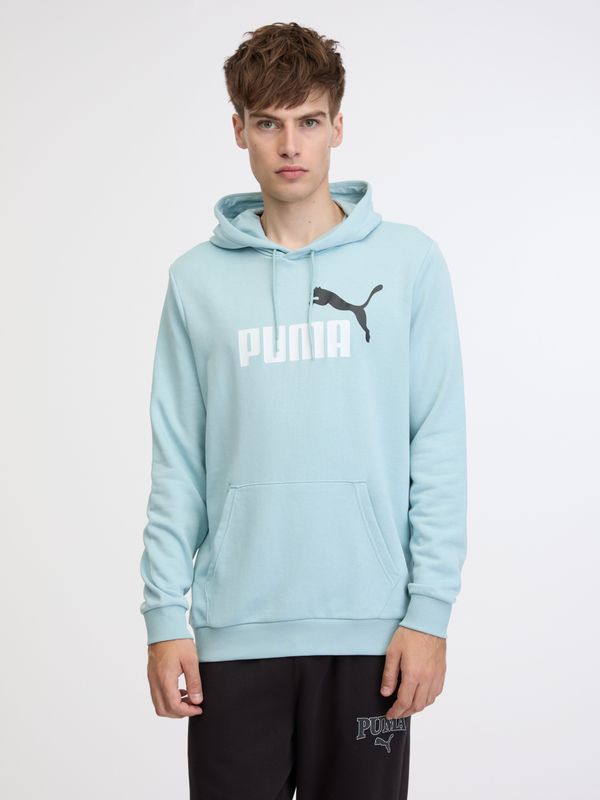 Puma Light blue men's hoodie Puma ESS+ 2 Col Big Logo Hoodie TR