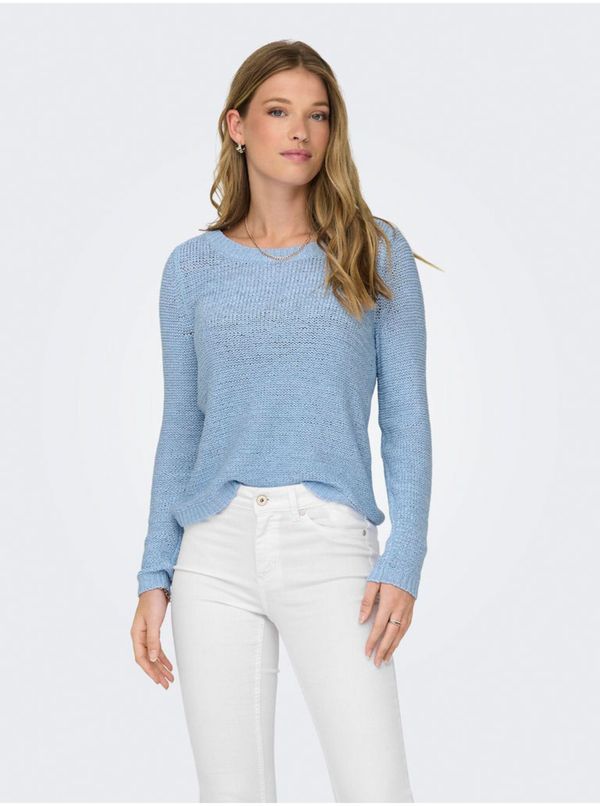 Only Light blue women's basic sweater ONLY Geena - Women