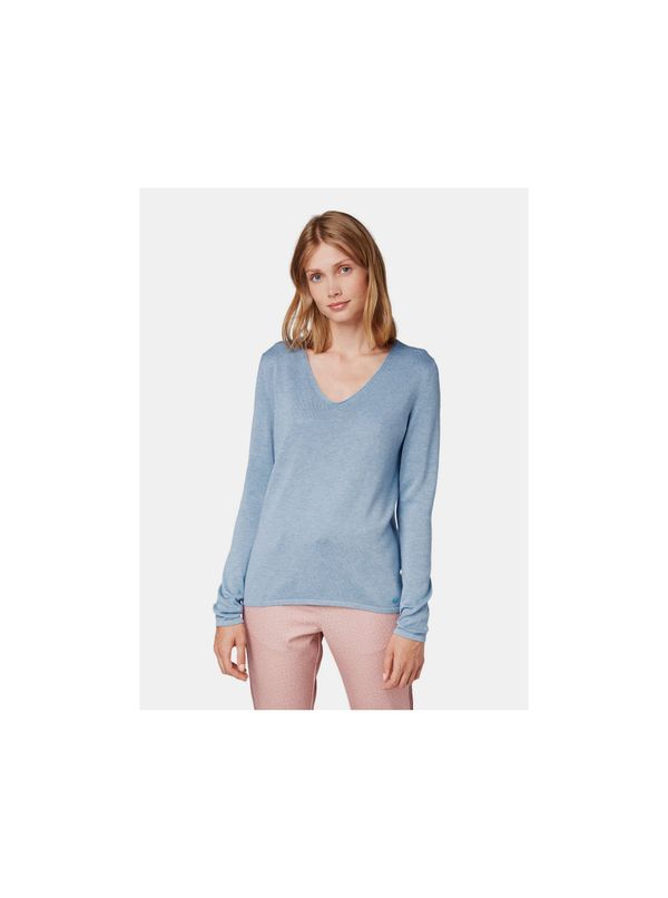 Tom Tailor Light blue women's basic sweater Tom Tailor - Women