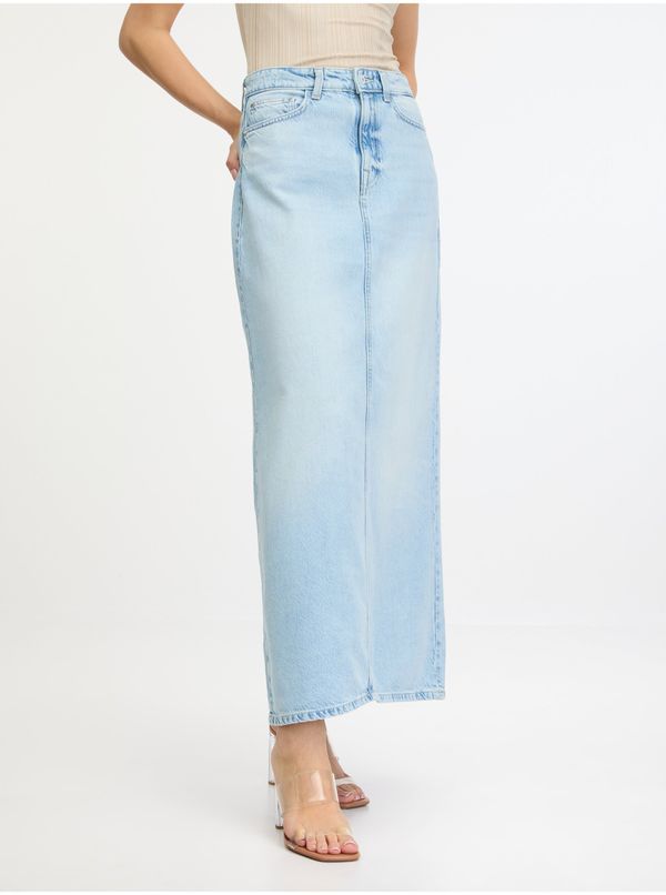 Guess Light blue women's denim maxi skirt Guess Wenona - Women