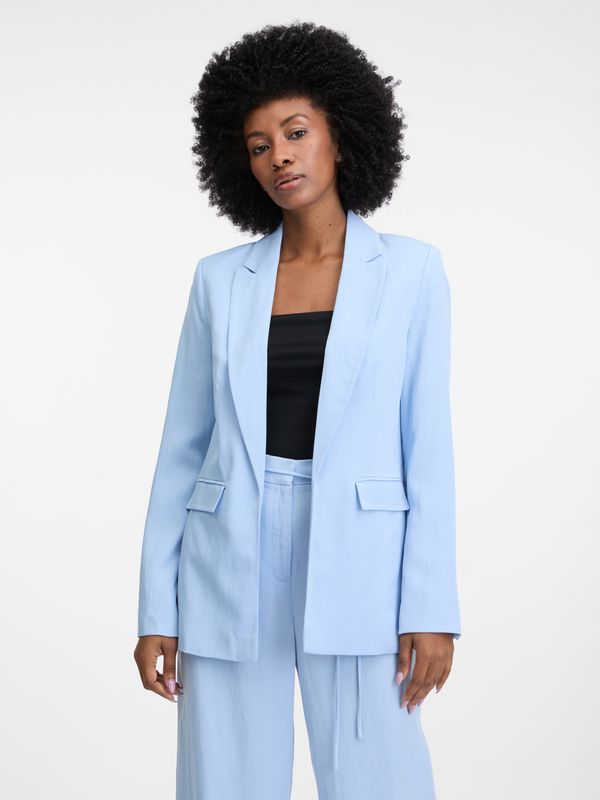 Orsay Light blue women's jacket with linen ORSAY