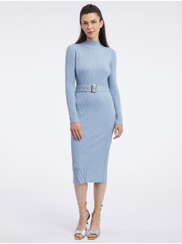 Orsay Light blue women's knitted midi dress ORSAY