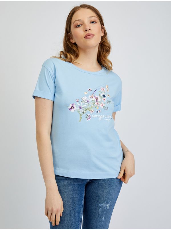 Orsay Light blue women's T-shirt ORSAY