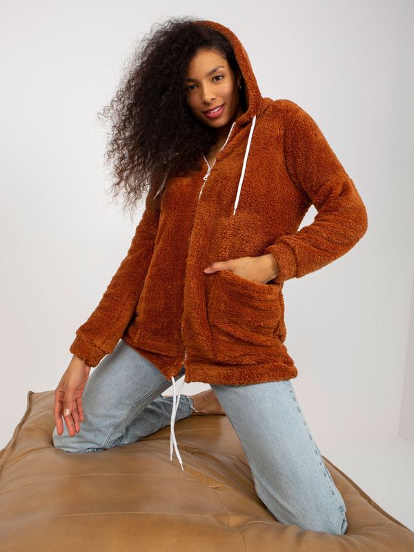 Fashionhunters Light brown fur sweatshirt from RUE PARIS