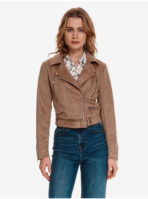 Top Secret Light brown women's jacket in suede finish TOP SECRET - Women's