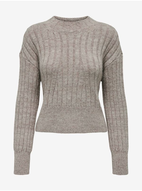 Only Light brown women's sweater ONLY Agnes - Women