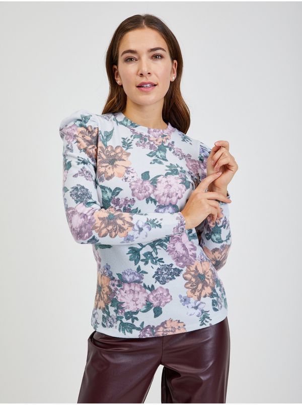 Orsay Light gray women's floral T-shirt ORSAY - Women