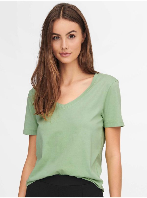 JDY Light green basic T-shirt JDY Farock - Women