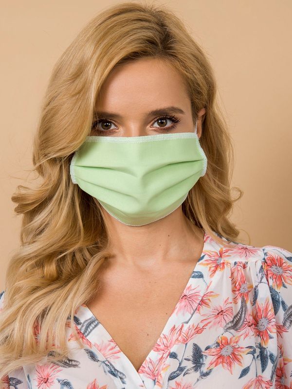 Fashionhunters Light green cotton protective mask