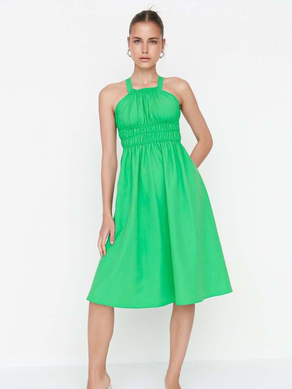 Trendyol Light green dress with straps Trendyol