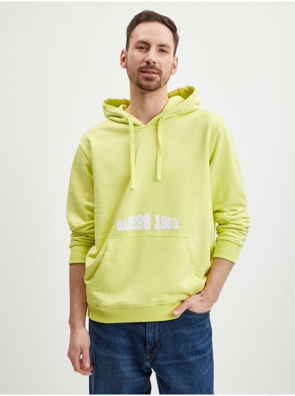 Guess Light Green Mens Hoodie Guess Semyon - Men