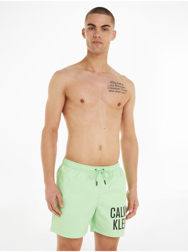 Calvin Klein Light Green Men's Swimsuit Calvin Klein Underwear Intense Power-Medium Dra - Men's