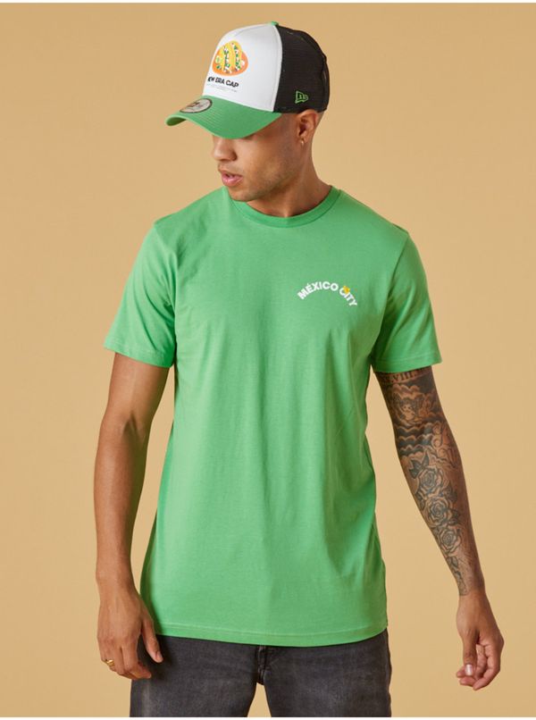 New Era Light Green Men's T-Shirt with New Era Print - Men's
