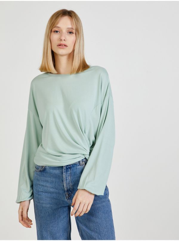 Only Light green T-shirt with knot ONLY Free - Women
