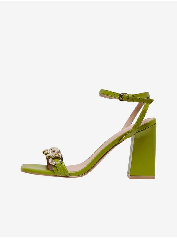 Only Light Green Women's Heeled Sandals ONLY Alyx