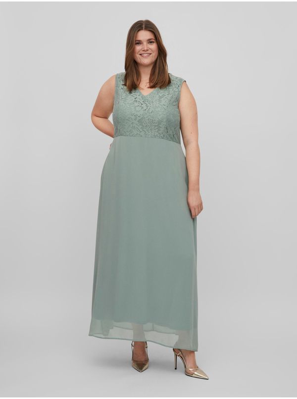 Vila Light green women's maxi-dresses VILA Betina - Ladies