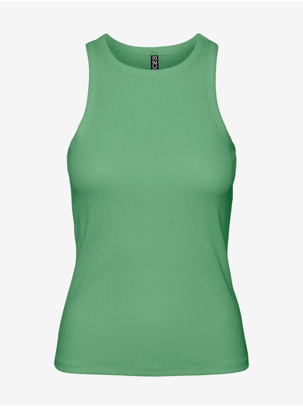 Pieces Light Green Women's Ribbed Basic Tank Top Pieces Hand - Women's