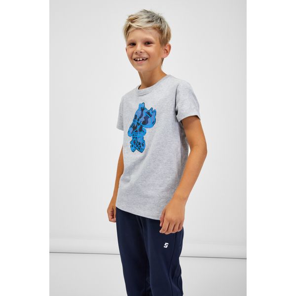 SAM73 Light grey brindle boys' T-shirt SAM 73 Silaqui