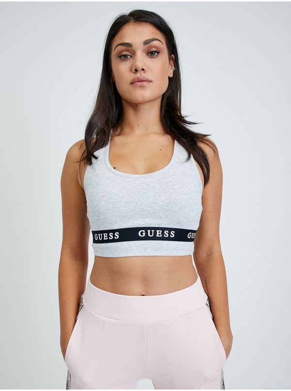 Guess Light Grey Brindle Sports Bra Guess Aline - Women