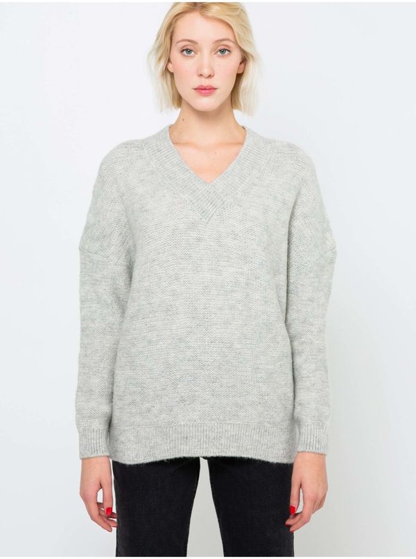 CAMAIEU Light Grey Clamshell Sweater CAMAIEU - Women