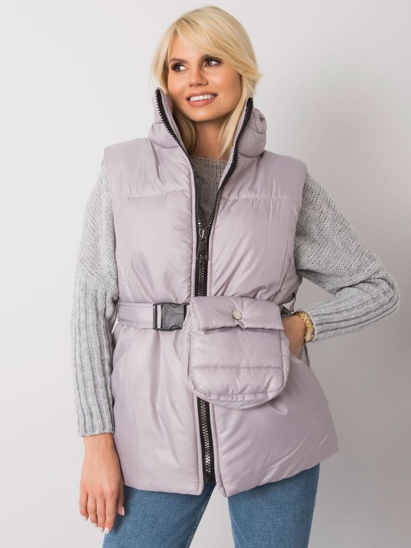 Fashionhunters Light grey down vest