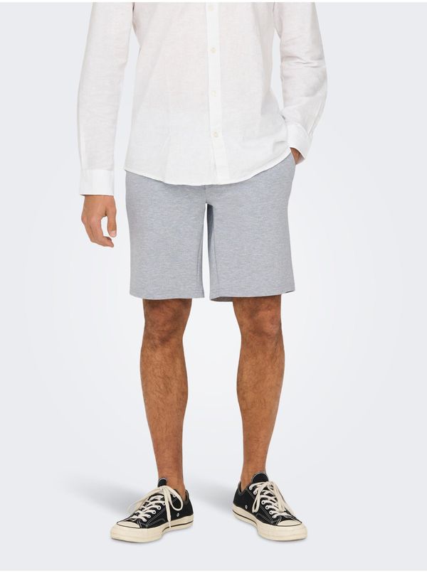 Only Light grey men's brindle shorts ONLY & SONS Mark - Men