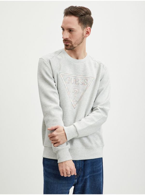 Guess Light Grey Mens Sweatshirt Guess Vil - Men