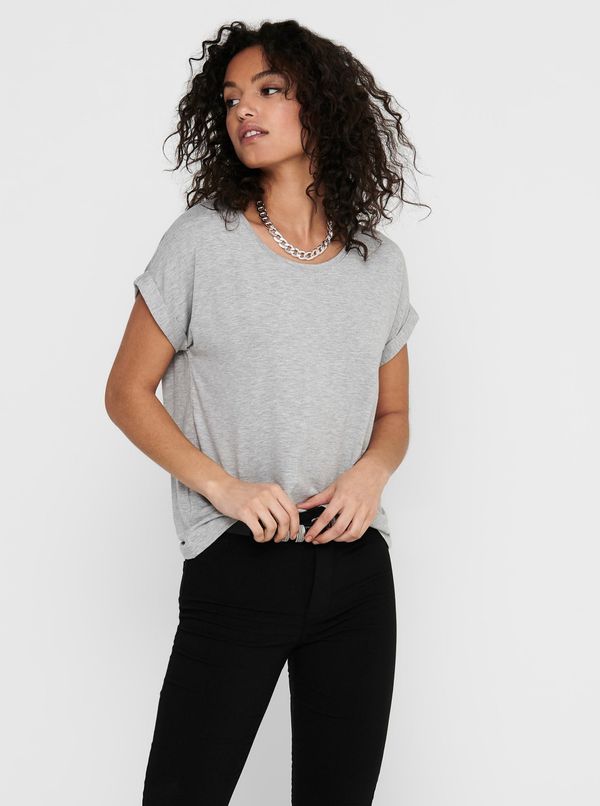 Only Light Grey Oversized T-Shirt ONLY Moster - Women