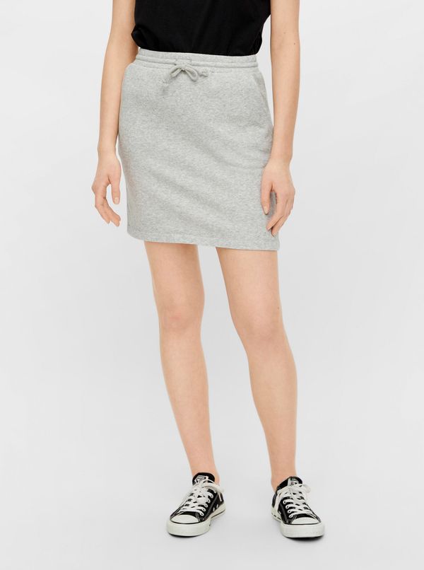 Pieces Light Grey Skirt with Tie Pieces Chilli - Women