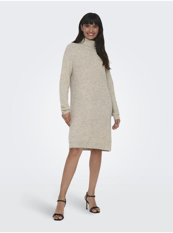 Only Light grey women's brindle sweater dress ONLY Silly - Women