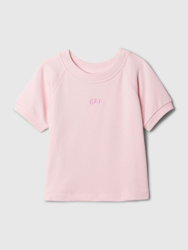 GAP Light pink girls' sweatshirt with short sleeves GAP