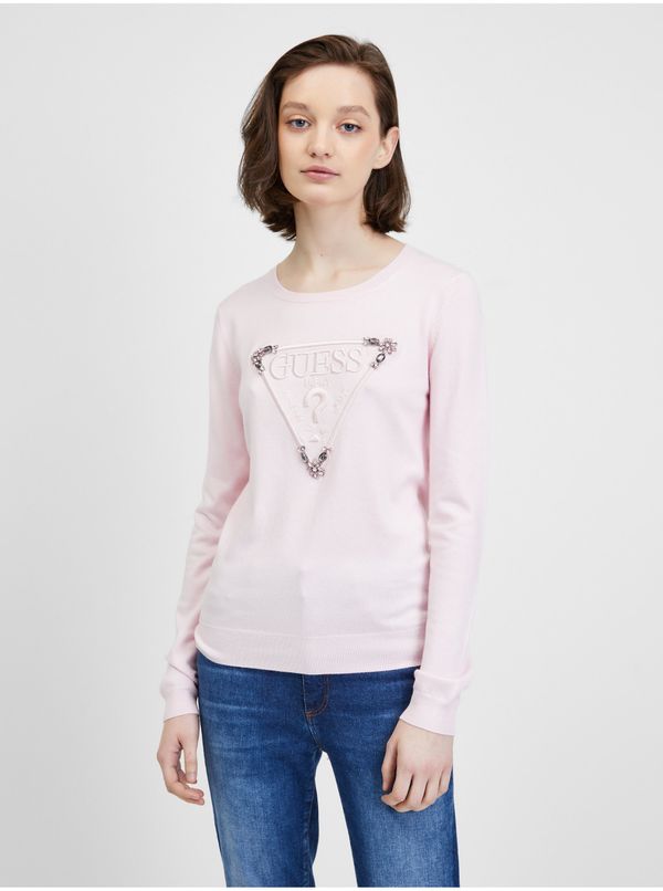 Guess Light pink Ladies Sweatshirt Guess Ines - Women