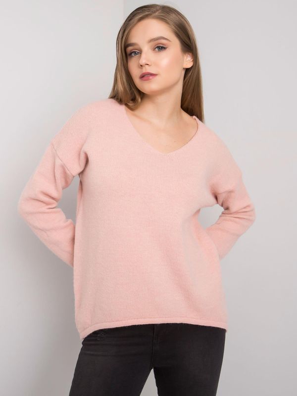 Fashionhunters Light pink oversized sweater