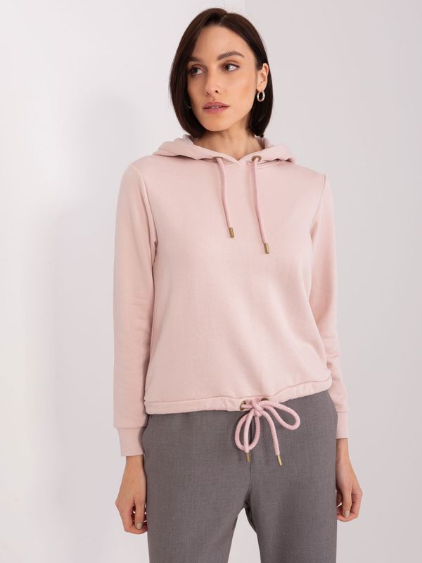 Fashionhunters Light pink smooth hoodie SUBLEVEL