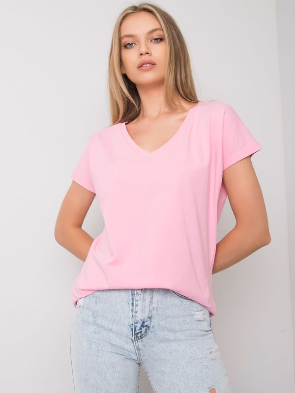 Fashionhunters Light pink T-shirt by Emory
