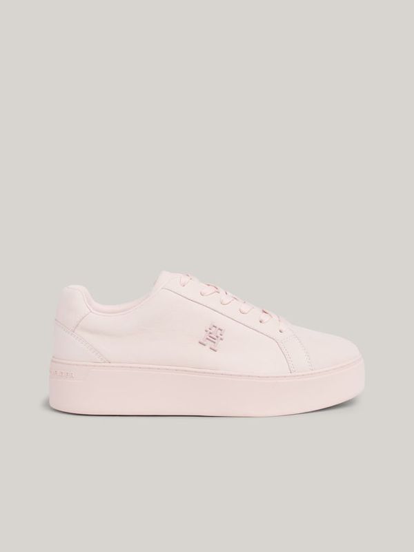 Tommy Hilfiger Light pink women's leather sneakers Tommy Hilfiger