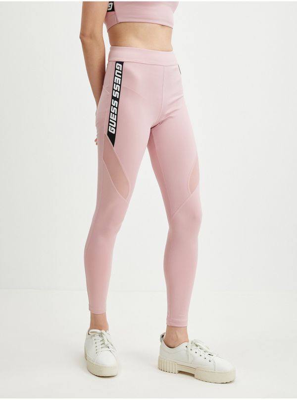 Guess Light pink women's sports leggings Guess Angelica - Women