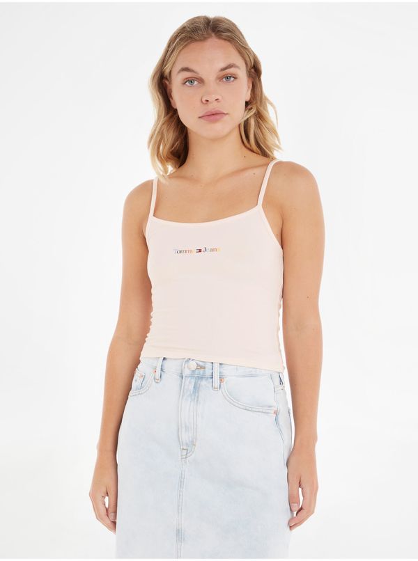 Tommy Hilfiger Light pink Women's Top Tommy Jeans TJW BBY Color Linear Strap - Womens