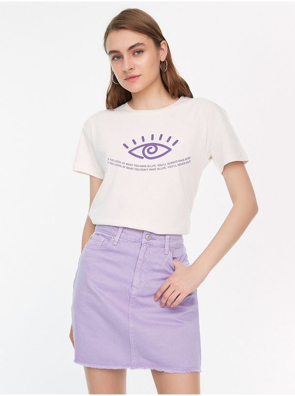 Trendyol Light Purple Denim Mini Skirt Trendyol - Women
