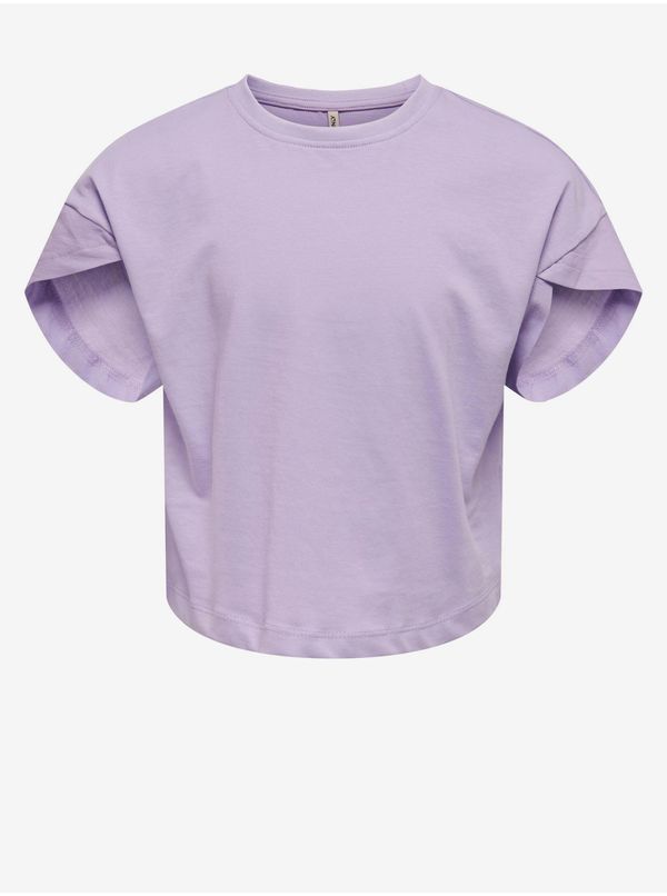Only Light purple girly basic T-shirt ONLY Essa - Girls