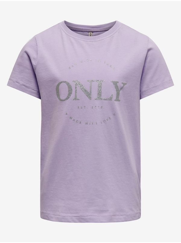 Only Light purple girly t-shirt ONLY Wendy - Girls