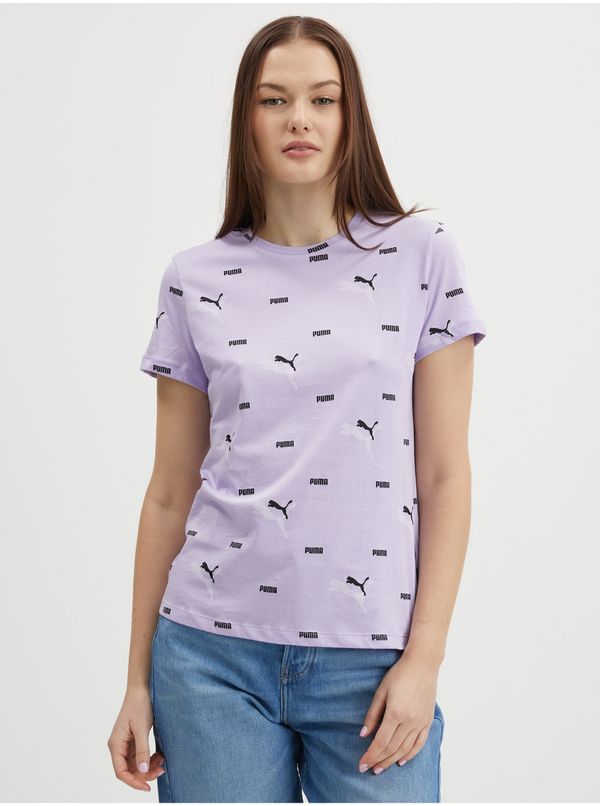 Puma Light purple Puma Logo Power T-Shirt - Women