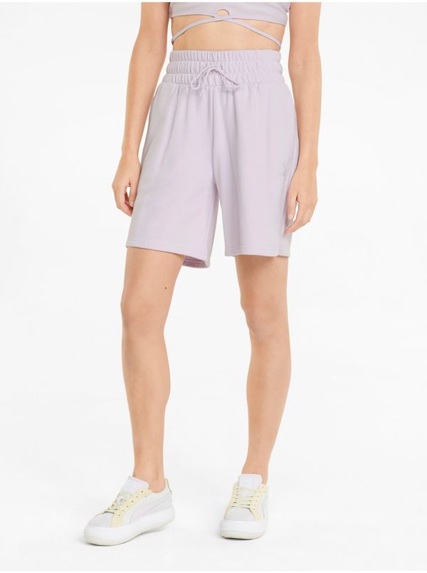 Puma Light purple Puma Womens Shorts - Women