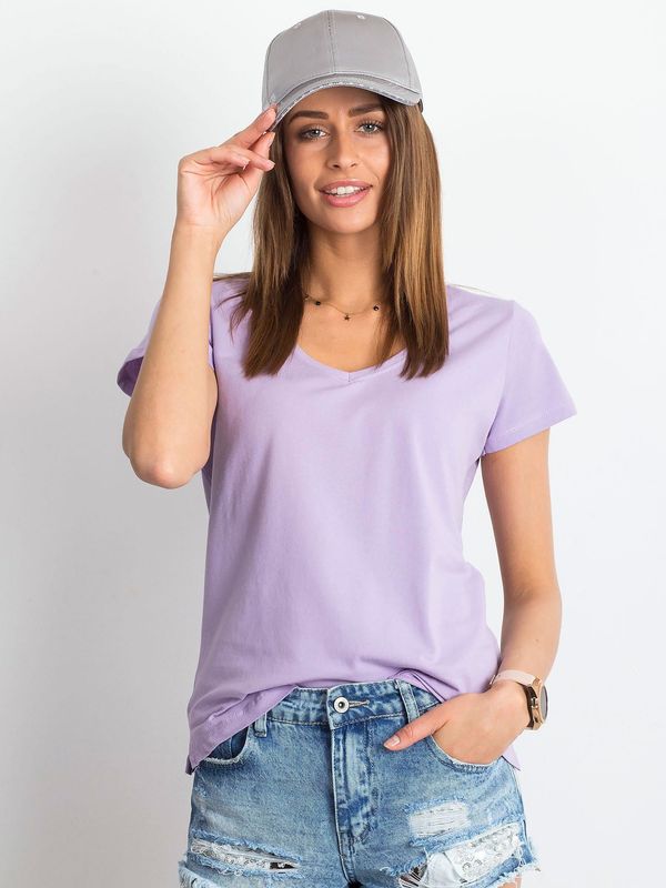 Fashionhunters Light purple square T-shirt