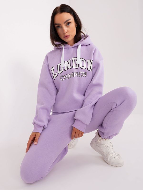 Fashionhunters Light purple two-piece women's tracksuit