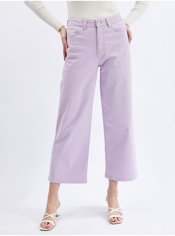 Orsay Light purple women's cropped flared fit jeans ORSAY