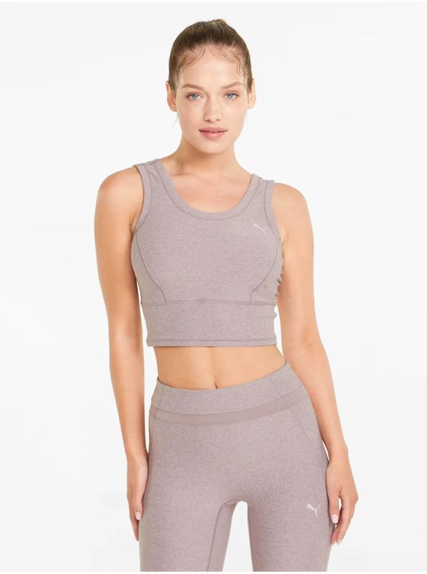 Puma Light purple womens sports cropped tank top Puma Studio Yogini - Women